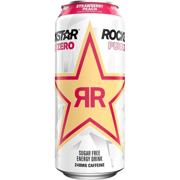 Rockstar Pure Zero Strawberry Peach Image Of Rockstar Pure Zero Strawberry Peach SKU: 209252