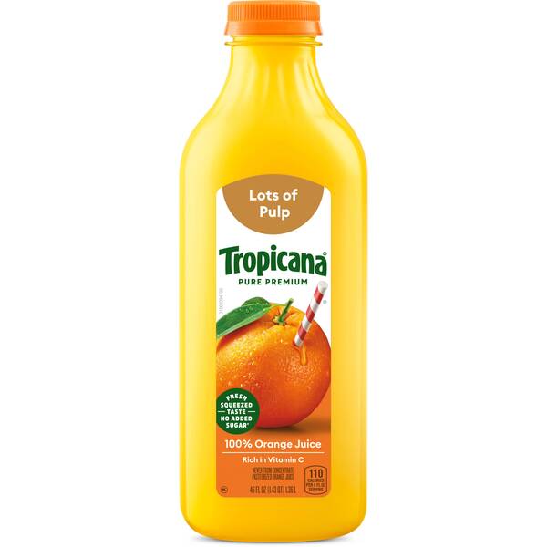 Tropicana Orange Juice Lots of Pulp Image Of Tropicana Orange Juice Lots of Pulp SKU: 324156