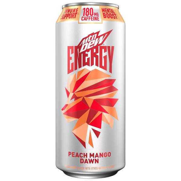 Mtn Dew Energy Peach Mango Dawn Image Of Mtn Dew Energy Peach Mango Dawn SKU: 201879