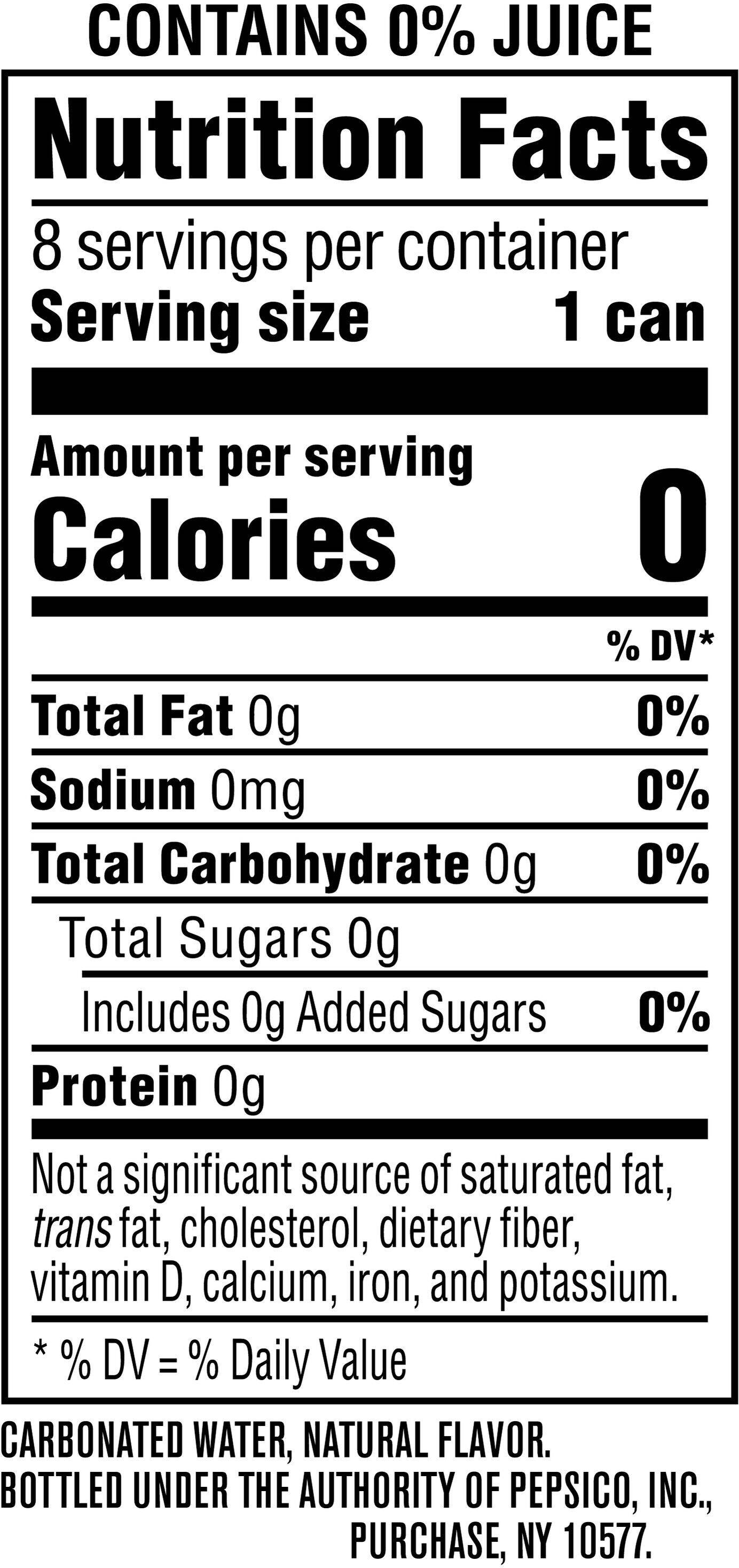 Image describing nutrition information for product bubly orange cream