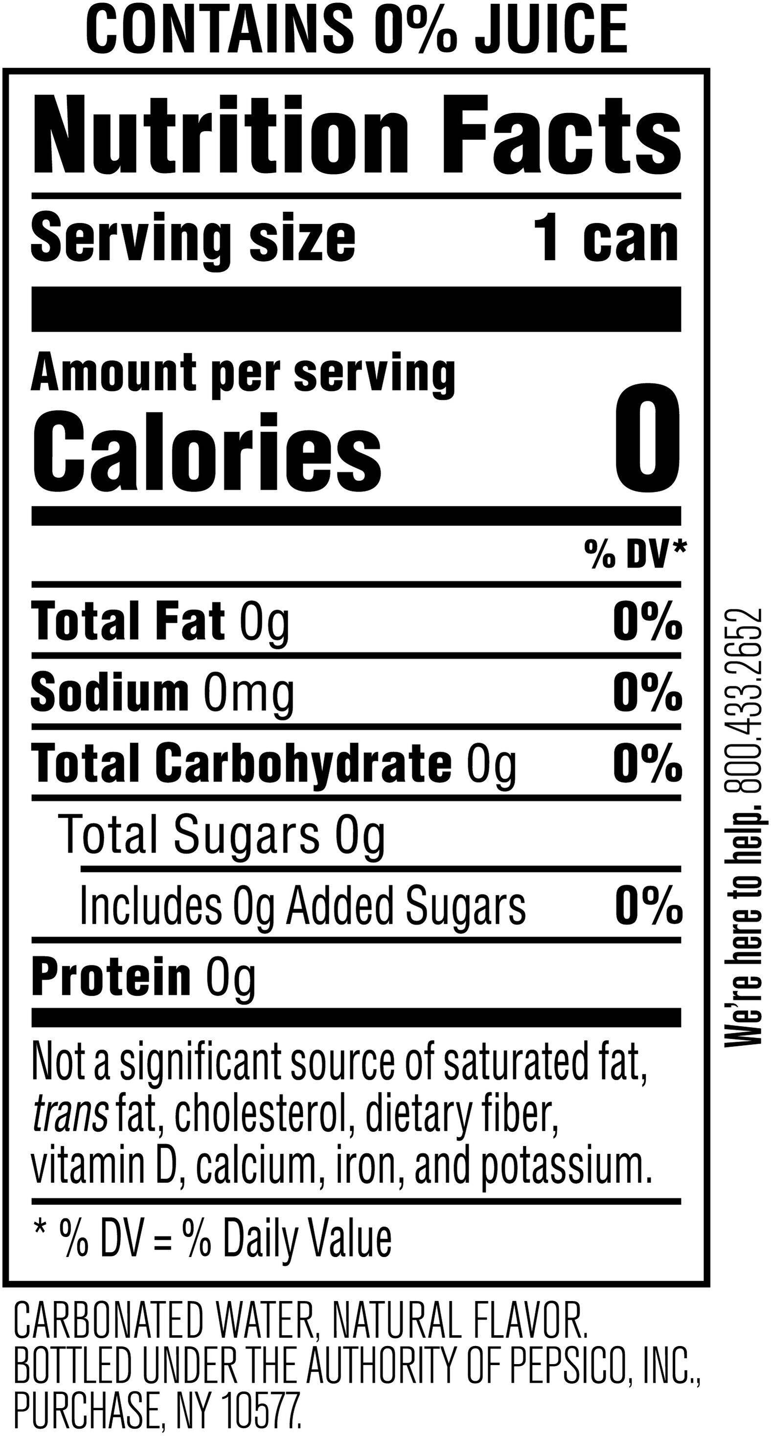 Image describing nutrition information for product bubly strawberry (24 Pack)