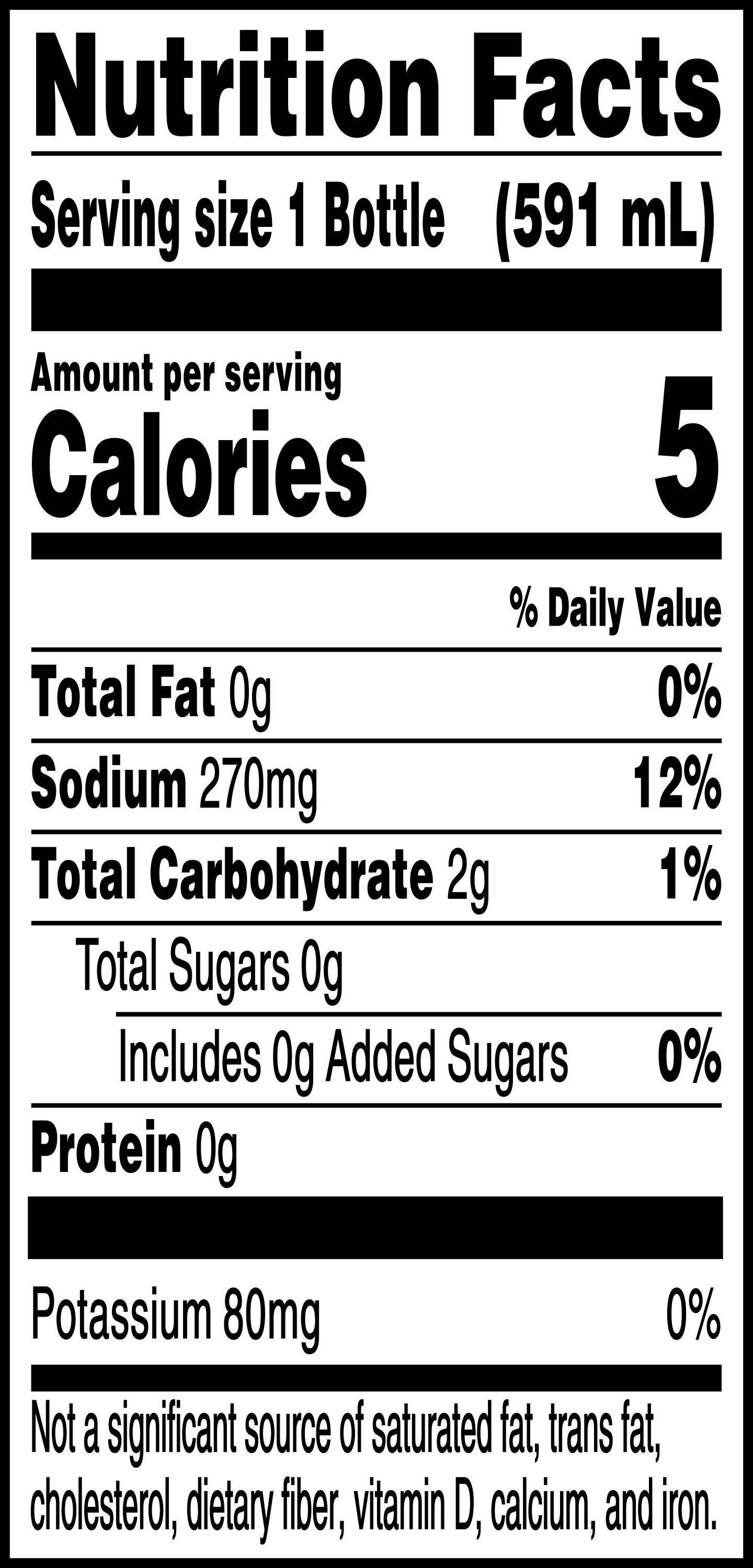 Image describing nutrition information for product Gatorade Zero Lemon Lime