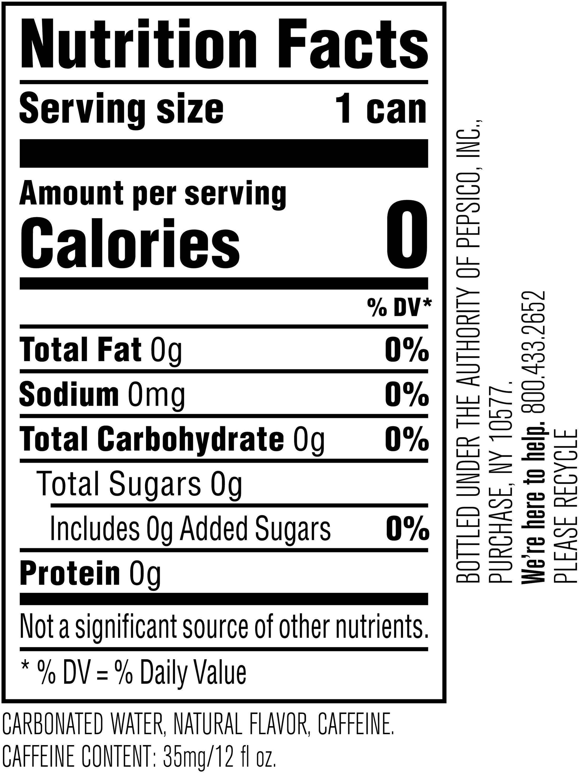 Image describing nutrition information for product bubly bounce citrus cherry