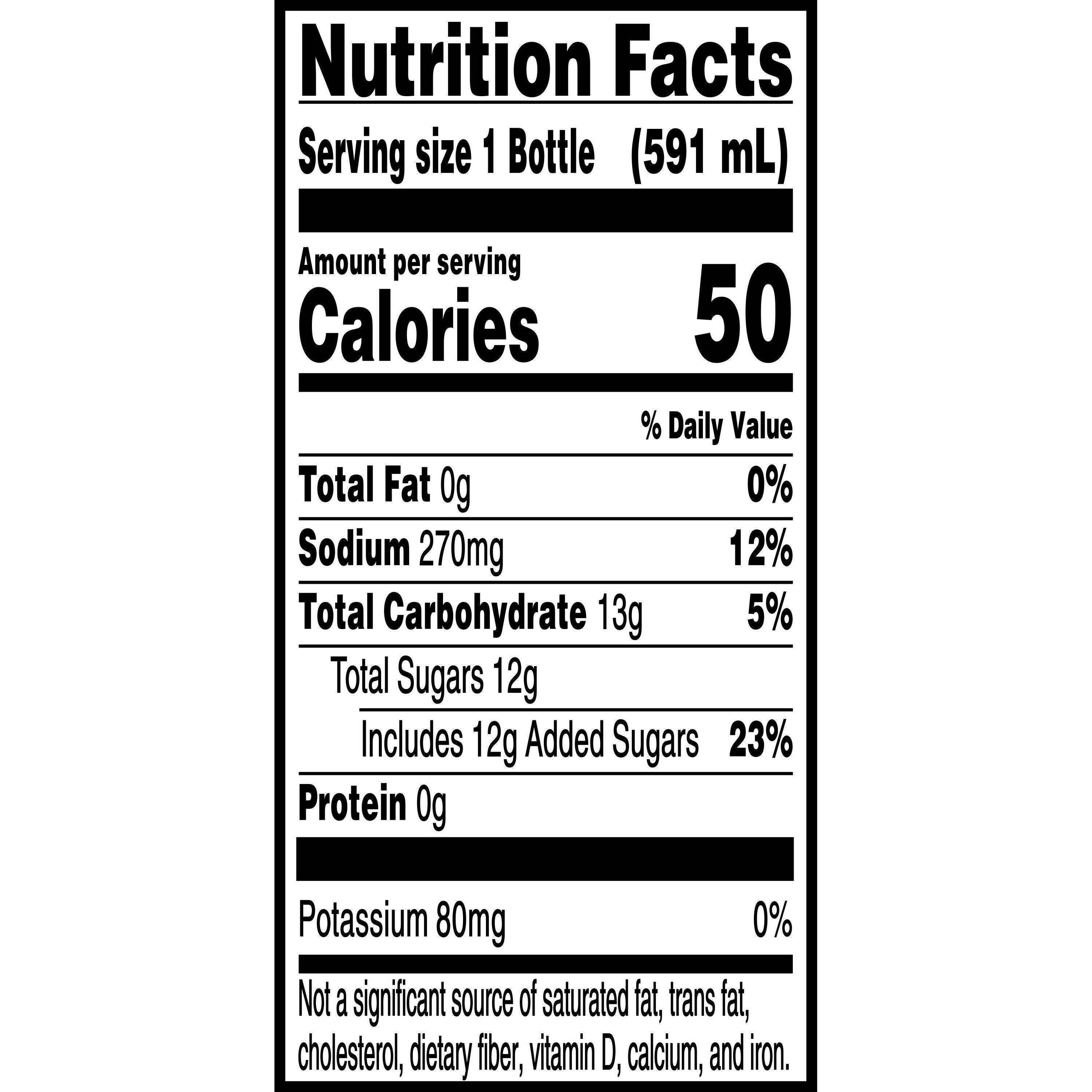 Image describing nutrition information for product Gatorade G2 Grape